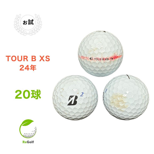 【中古】 ロストボール ブリヂストン ツアーB TOUR B XS ホワイト 2024年モデル 20球 ぉ試ランク ゴルフボール リゴルフ